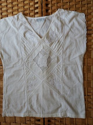 Camisa blanca vintage India