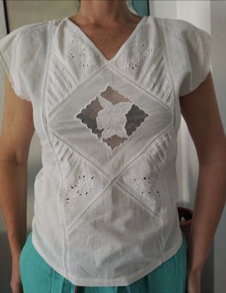 Camisa blanca vintage India
