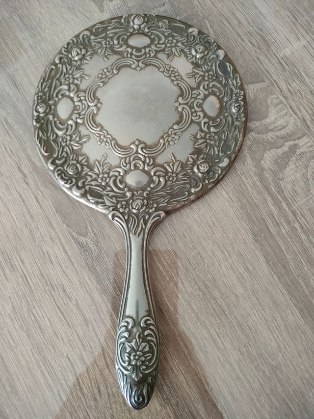 Espejo tocador vintage plateado