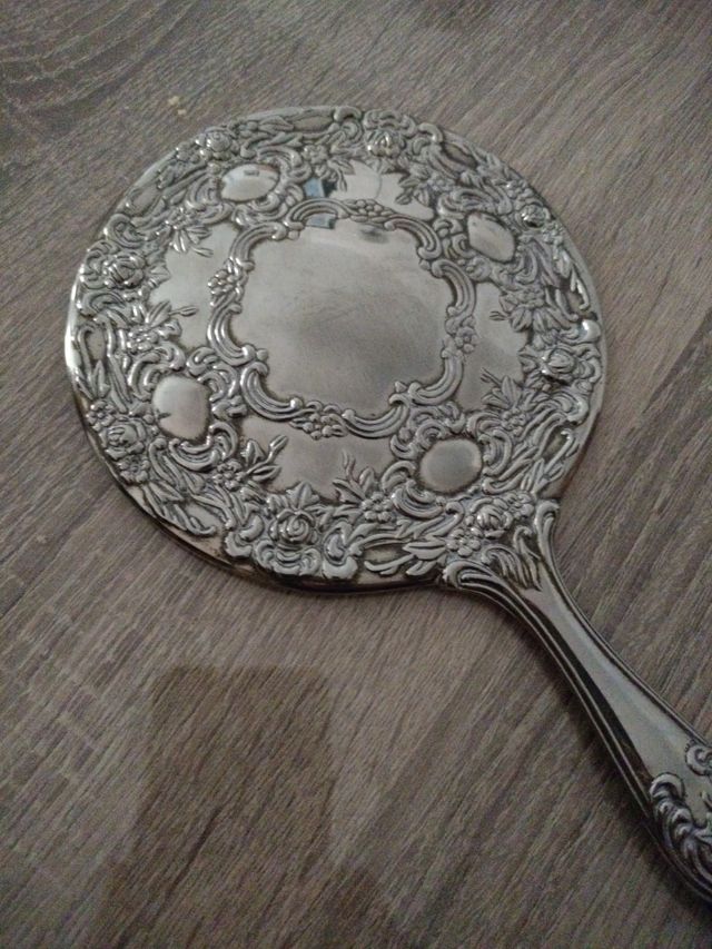 Espejo tocador vintage plateado