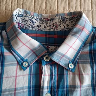 Camisa cuadros hombre talla 45