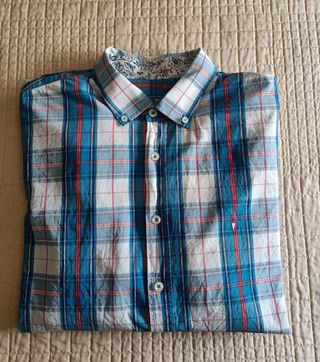 Camisa cuadros hombre talla 45