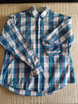 Camisa cuadros hombre talla 45