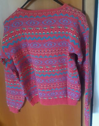 Maglia vintage a righe multicolor