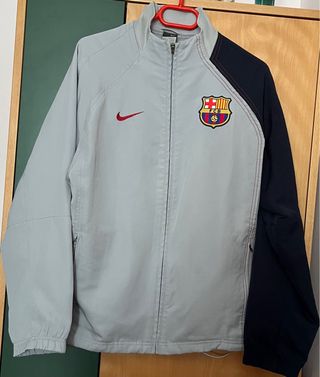 Chaqueta FC Barcelona Nike Gris-Azul