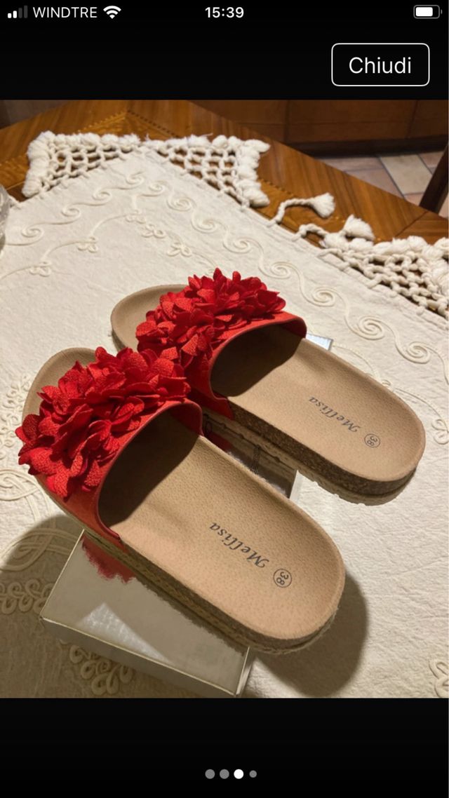 Ciabatte Mellisa rosse n.38