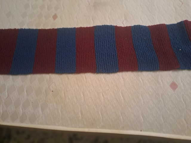 Bufanda rayas azul marino-granate