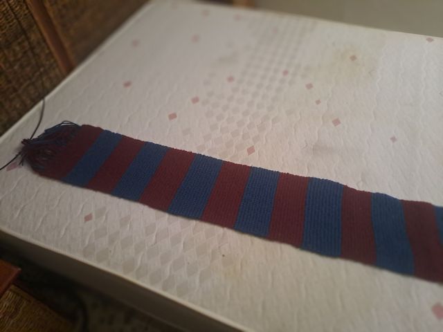 Bufanda rayas azul marino-granate