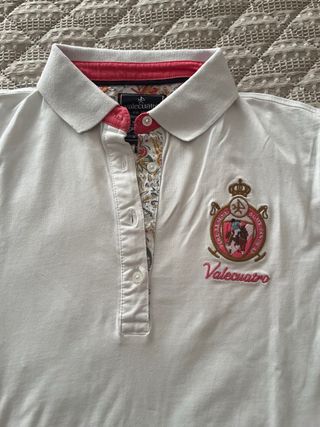 Polo Valecuatro blanco mujer