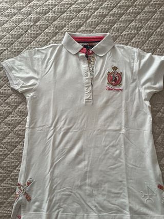Polo Valecuatro blanco mujer