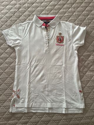 Polo Valecuatro blanco mujer