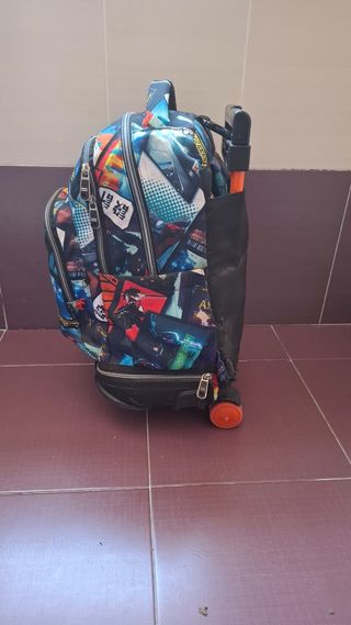 Mochila Totto con ruedas - Azul multicolor