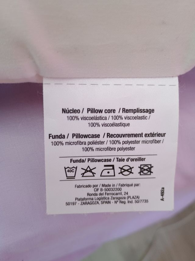 Almohada viscoelástica 100% microfibra Mide 1,50