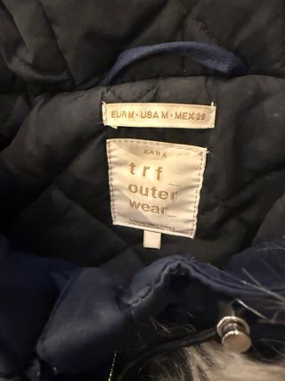 Abrigo Zara azul talla s