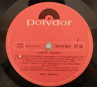 Vinilo John Mayall - Empty Rooms