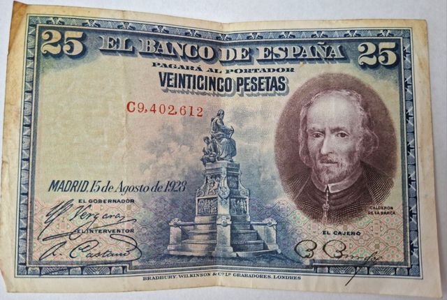 Billete 25 Pesetas España 1928