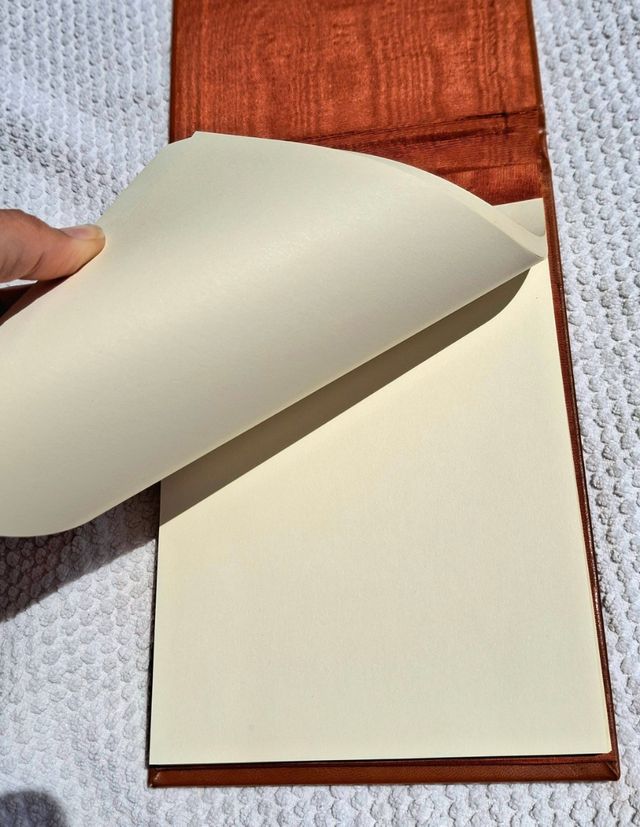 Porta block notes pelle argento