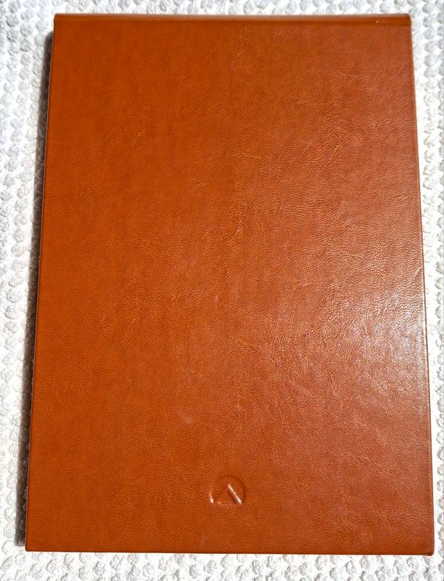 Porta block notes pelle argento