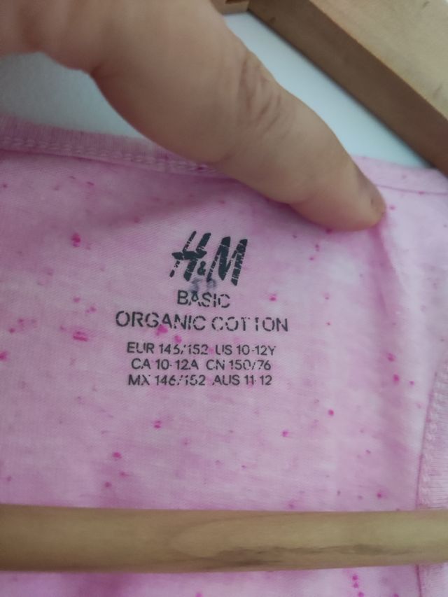 Camiseta tirantes rosa HM 10-12 años