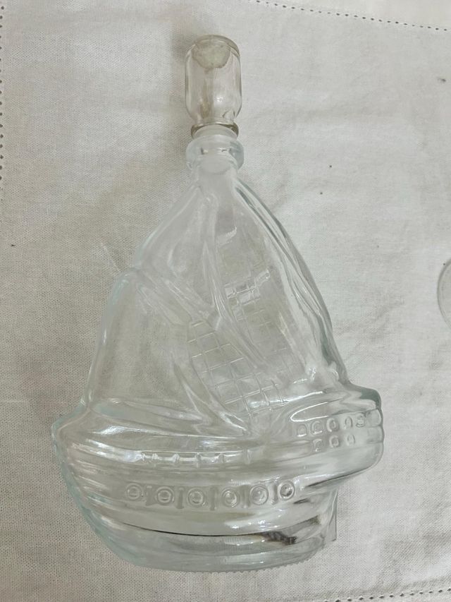 Set liquore :bottiglia nave + 6 bicchieri