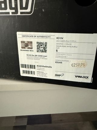 Casco AGV K3 SV - Blanco Rosa