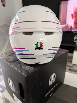 Casco AGV K3 SV - Blanco Rosa
