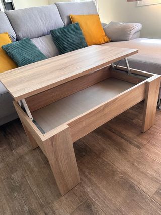 Mesa centro elevable madera