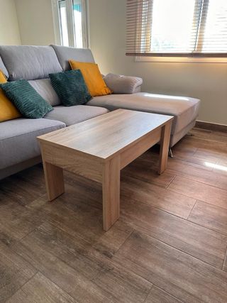 Mesa centro elevable madera