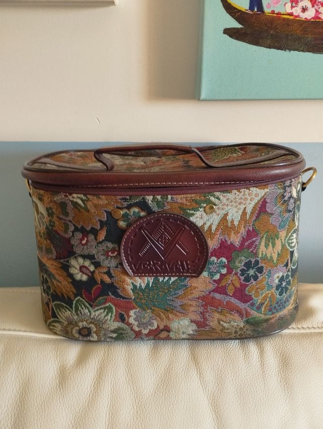 Maleta viaje vintage floral