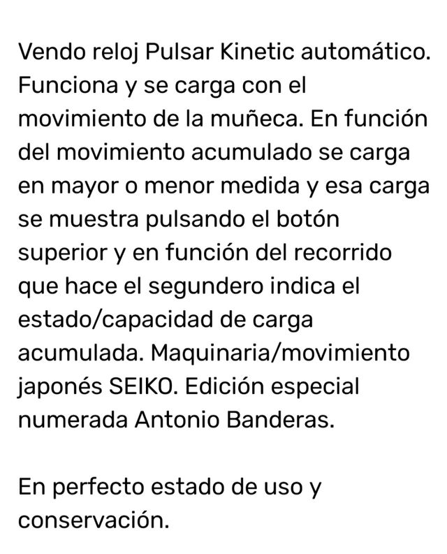 Reloj Pulsar Kinetic