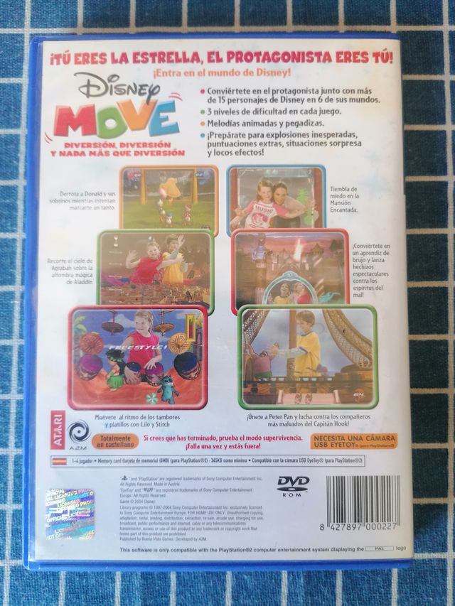 🇪🇸 PS2 EYETOY DISNEY MOVE ORIGINAL COMPLETO
