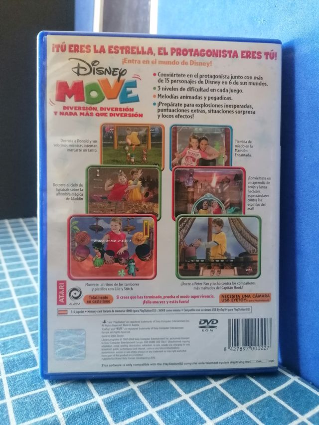 🇪🇸 PS2 EYETOY DISNEY MOVE ORIGINAL COMPLETO