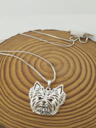 Colgante Westie plateado