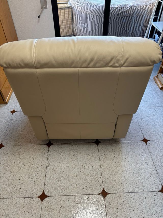 Sillón Relax Nicoletti Piel Beige