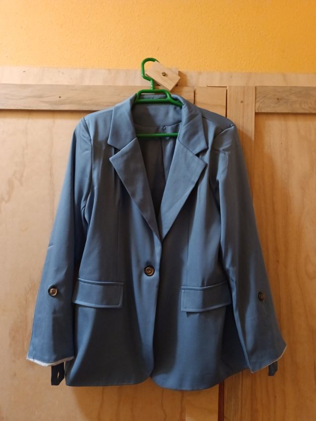 Americana azul mujer