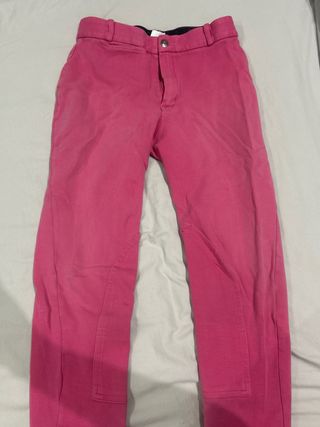 Pantalones equitacion niña rosa fucsia