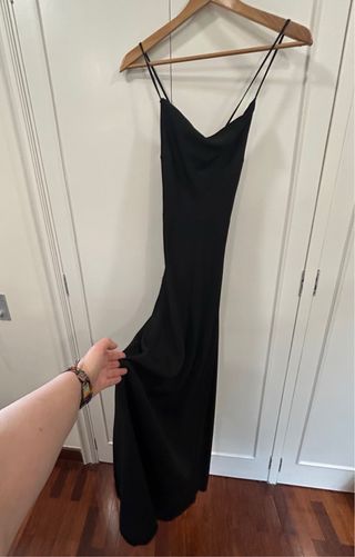 Vestido negro largo elegante