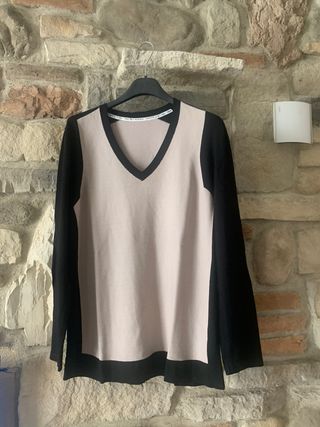 Maglia Krizia beige e nera