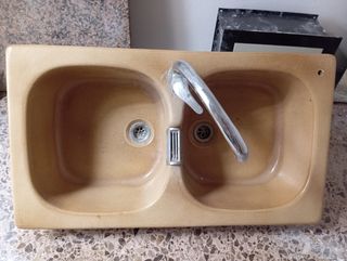 Fregadero doble cerámica