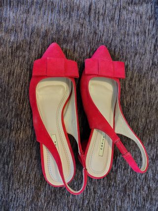 Zapato Corina rojo tacón ancho