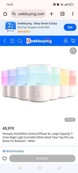 Humidificador Homasy 2,5L - Blanco