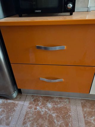 Muebles de cocina naranja