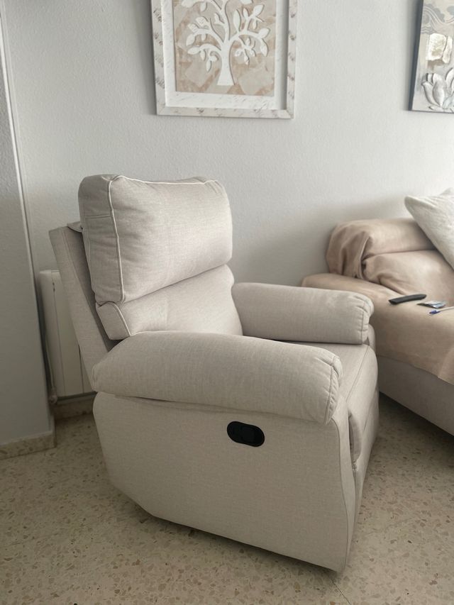 Sillón relax beige - tejido antimanchas