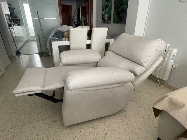 Sillón relax beige - tejido antimanchas