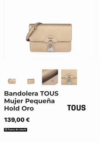 Bolso Tous dorado bandolera