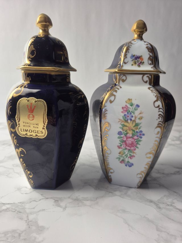 Vasi Limoges Porcellana - Coppia