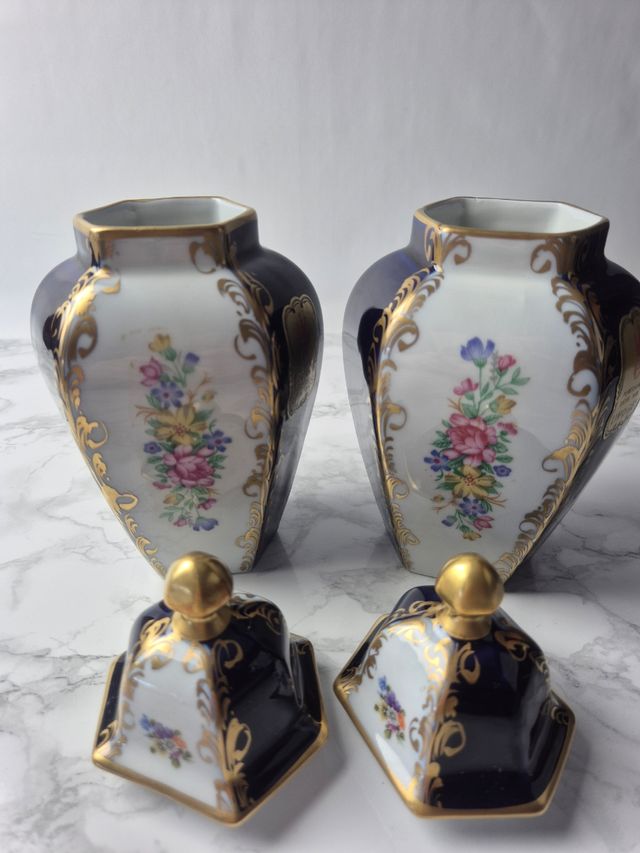 Vasi Limoges Porcellana - Coppia