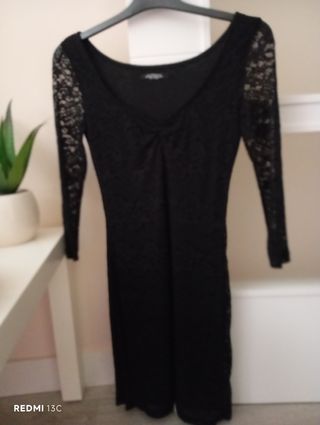 2 vestidos negros encaje eventos