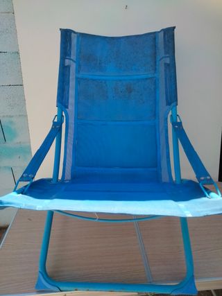 Silla playa azul plegable