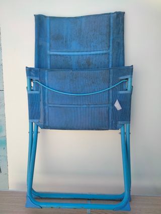 Silla playa azul plegable